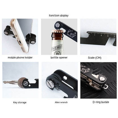 Outdoor Stainless Steel Key Storage Box Multifunctional Portable Key Holder Bottle Opener